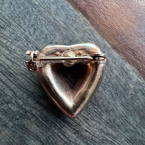 Vintage Pin Faux Pearl and Faux Diamond Gold Tone - Picture 4 of 5